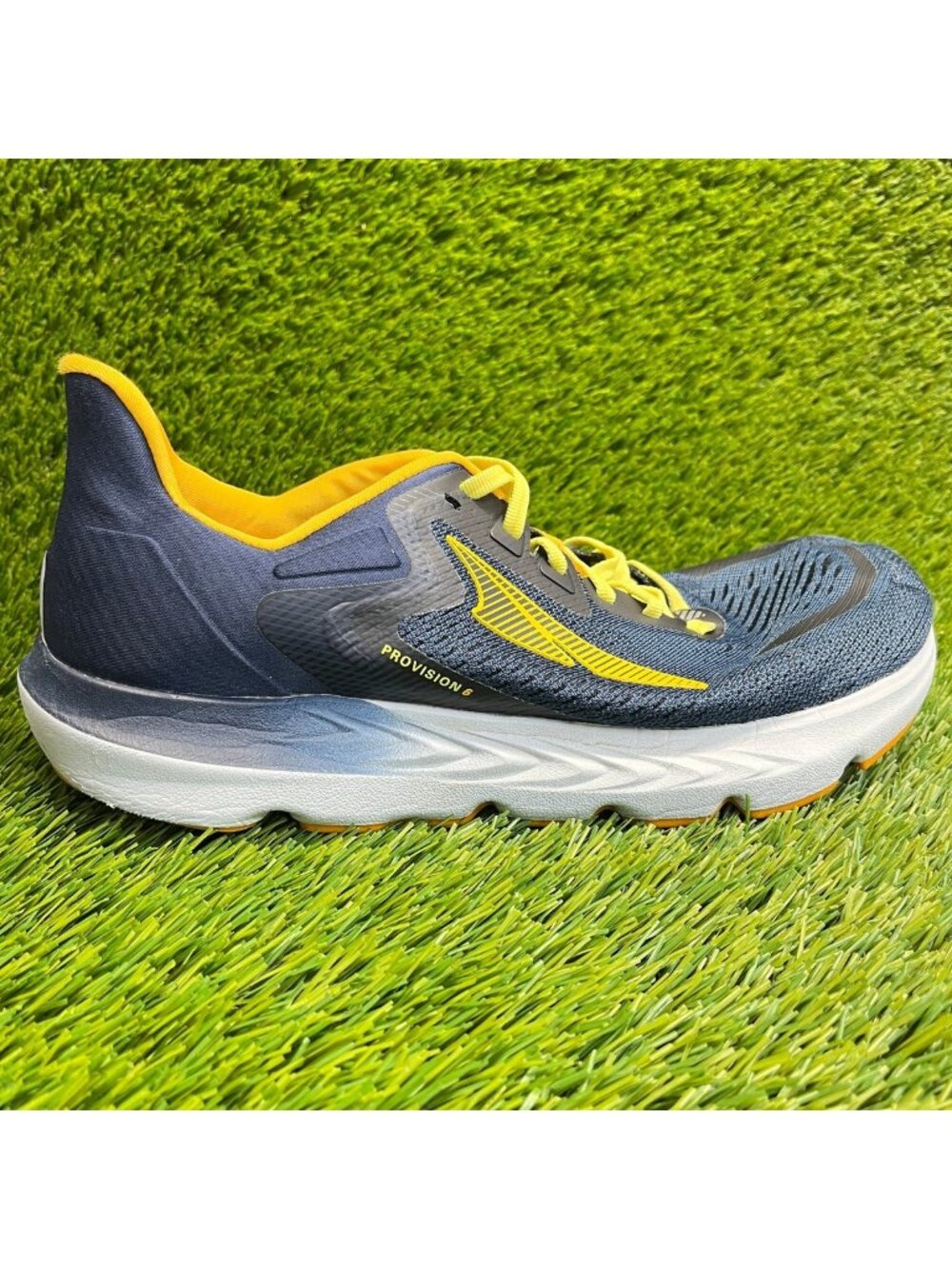 Altra Provision 6 Mens Size 9.5 Blue Yellow Athletic Running Shoes Sneakers